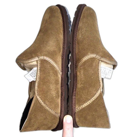 UGG Men's Cooke Dark Chestnut Suede & Wool Collapsible Heel Loafer Size 7, NIB - Picture 4 of 12